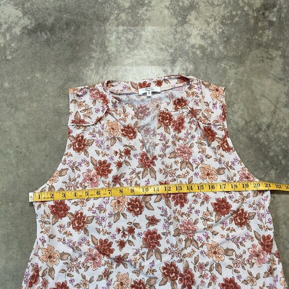 Beacon Apparel Blouse Womens XXL Floral‎ Tank Top V Neck Multicolor - Picture 2 of 8